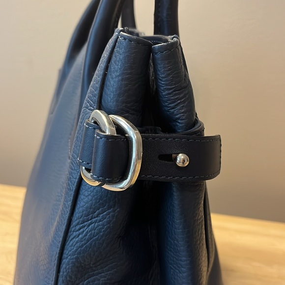 Borlino Luxury Handbag Handmade in Italy Calf Leather Capri Blue - Picture 5 of 9